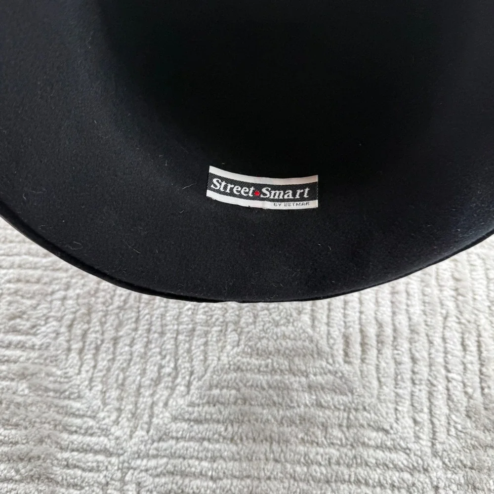 Street Smart Betmar Bowler Hat Women's Black Wool Felt Vintage Derby Retro Mod